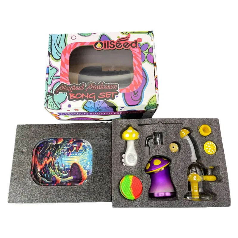 OilSeed Mushroom glass bong set