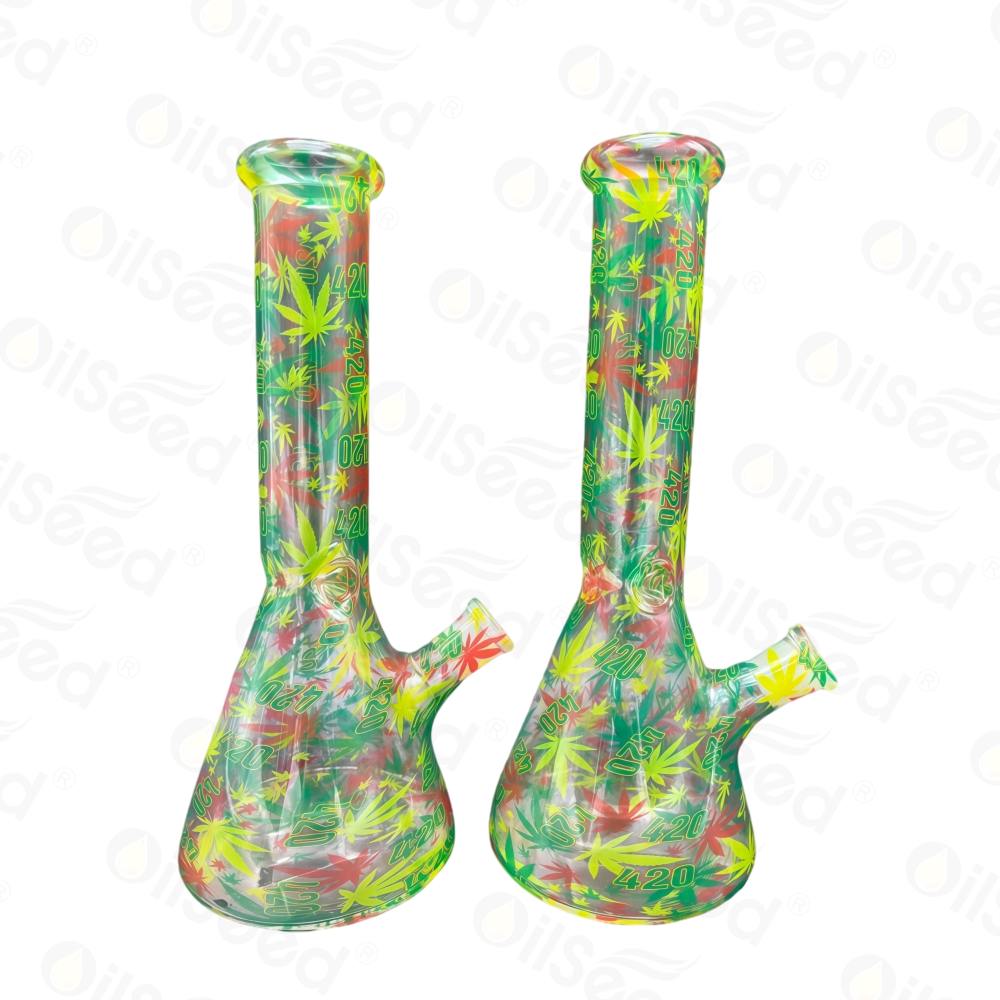 10.24″ Leaves Glass Bong – G1002