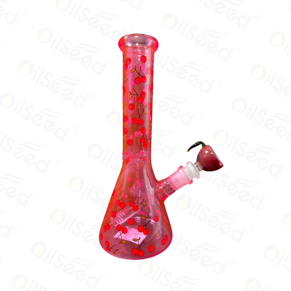 10″ Double Cherry Beaker Bong – G1003
